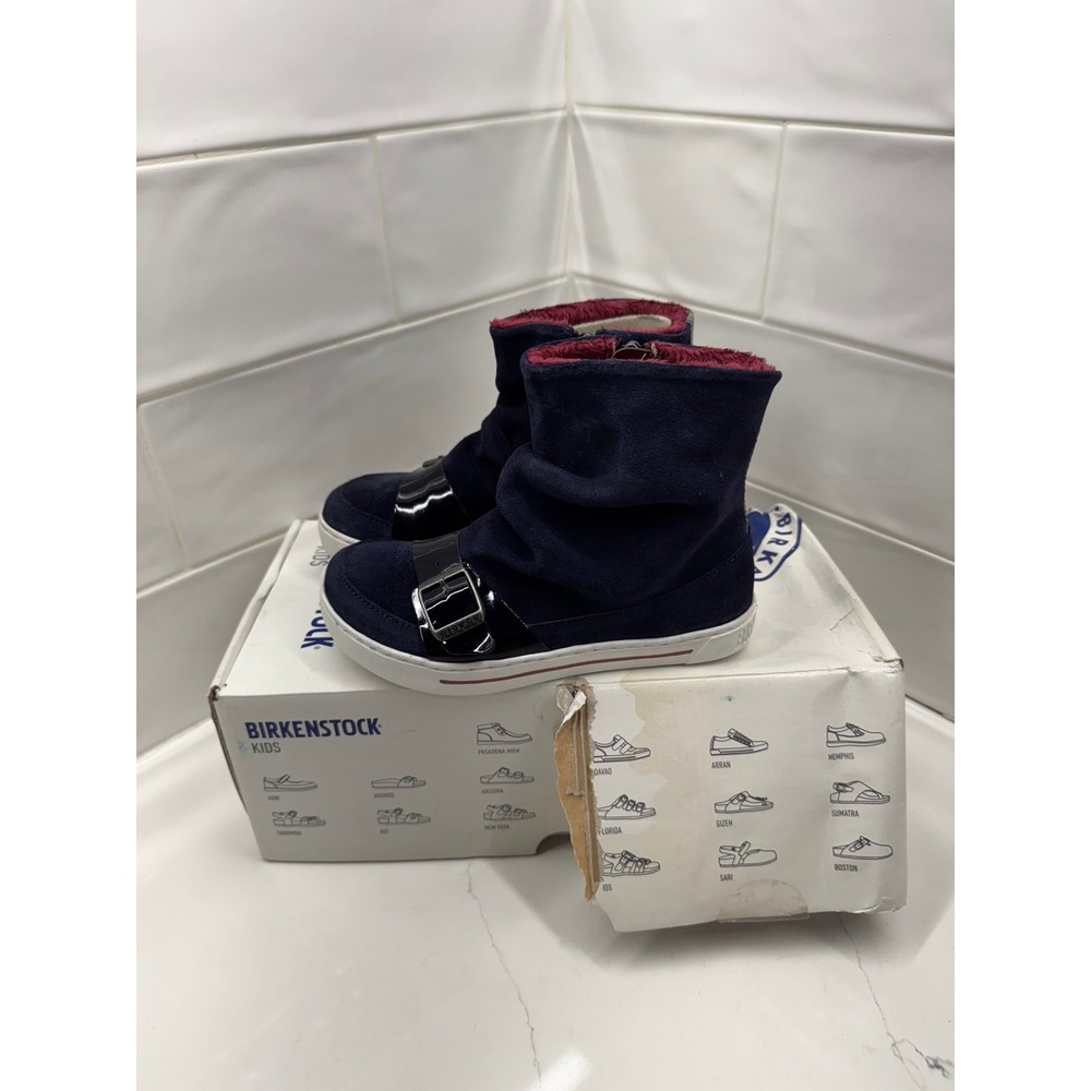 Birkenstock‎ Kids ZW11 Mitten Boot Night Blue Buckle Winter Shoes